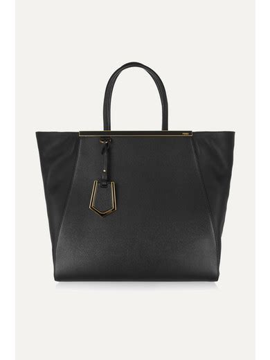 fendi 2jours large textured-leather shopper|Fendi '2Jours 3D .